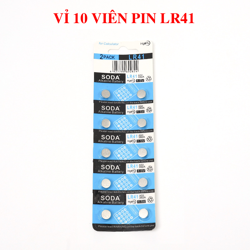 Vỉ 10 viên pin cúc áo AG13/LR44 AG10/LR1130 AG3/LR41 - pin đồng hồ điện tử