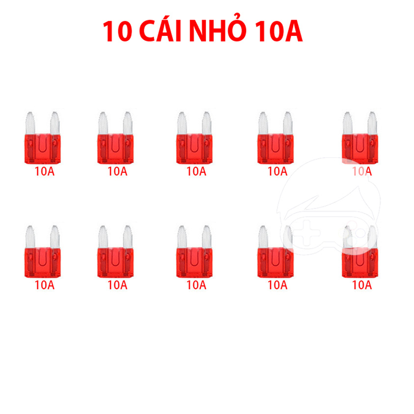 Combo 10 cầu chì ghim dùng cho xe điện, xe máy, ô tô