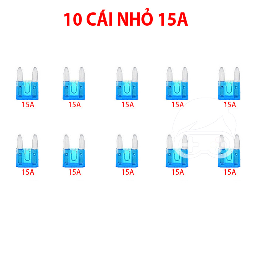 Combo 10 cầu chì ghim dùng cho xe điện, xe máy, ô tô