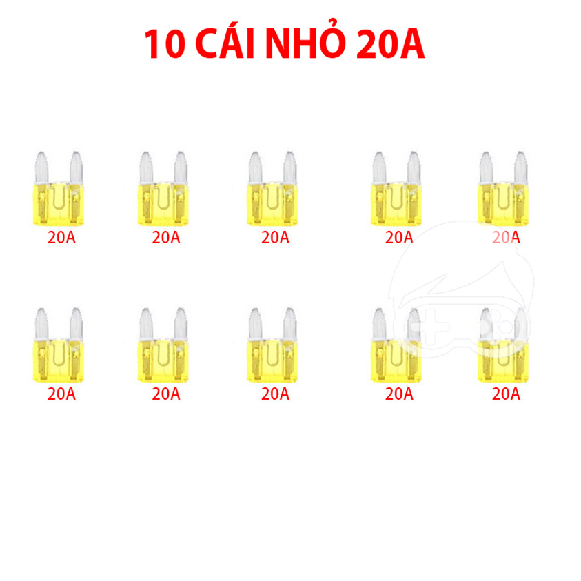 Combo 10 cầu chì ghim dùng cho xe điện, xe máy, ô tô