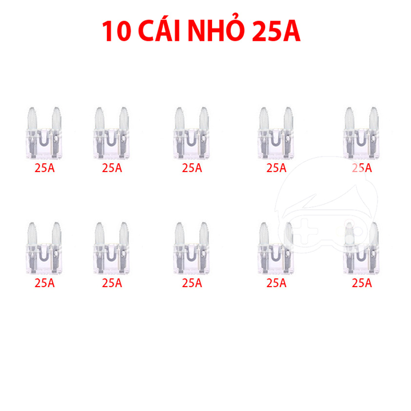 Combo 10 cầu chì ghim dùng cho xe điện, xe máy, ô tô