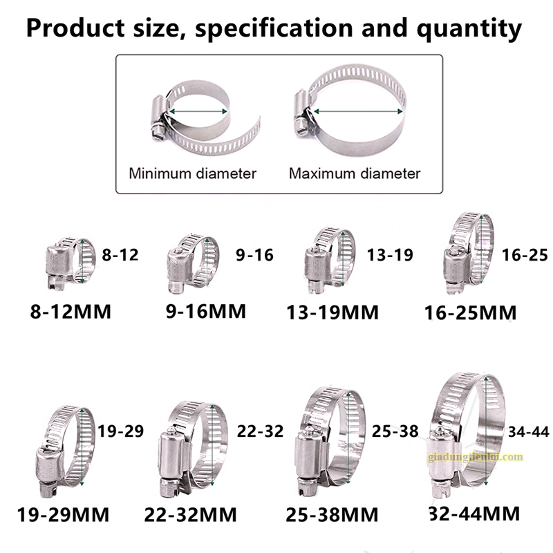 Vòng siết ống - cổ dê- vòng đai siết inox mạ kẽm
