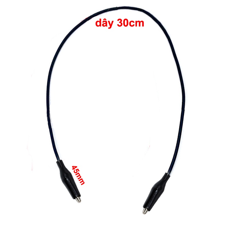 Cặp đầu kẹp cá sấu đỏ + đen