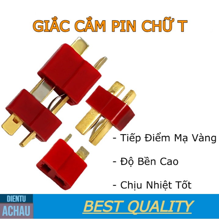 5 Cặp giắc chữ T chân đồng nguyên chất chịu nhiệt cao