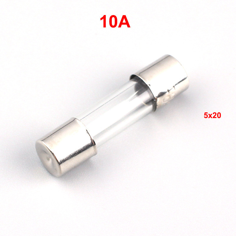 Combo 10 Cầu chì ống kích thước 5x20mm điện áp AC 250V cầu chì thủy tinh