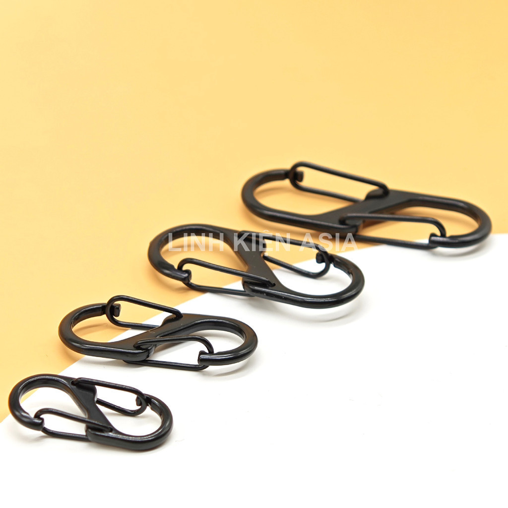 Combo 10 Móc khóa S8 có lò xo hợp kim kẽm phụ kiện đeo ba lô