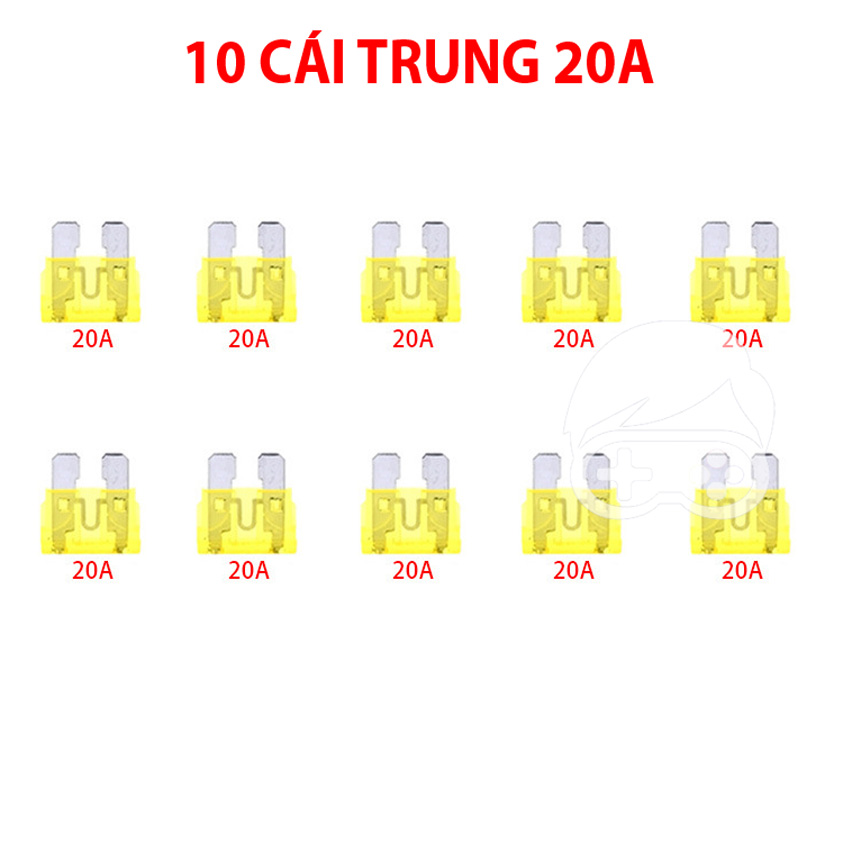 Combo 10 cầu chì ghim dùng cho xe điện, xe máy, ô tô