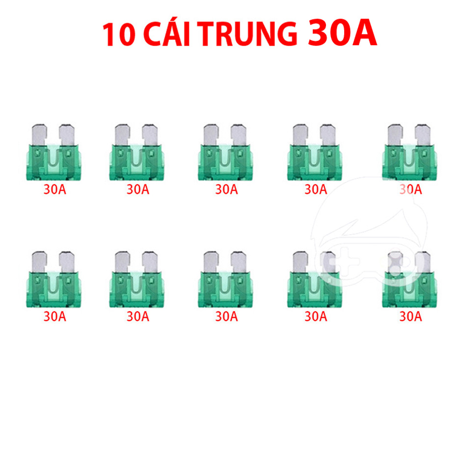 Combo 10 cầu chì ghim dùng cho xe điện, xe máy, ô tô