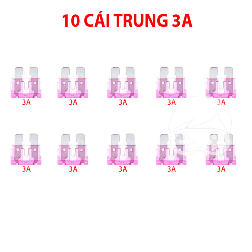 Combo 10 cầu chì ghim dùng cho xe điện, xe máy, ô tô