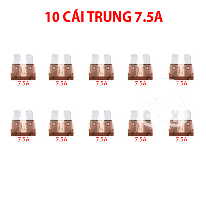 Combo 10 cầu chì ghim dùng cho xe điện, xe máy, ô tô