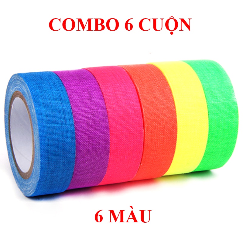 Băng keo UV huỳnh quang rộng 15mm dài 5m trang trí phòng, sân khấu