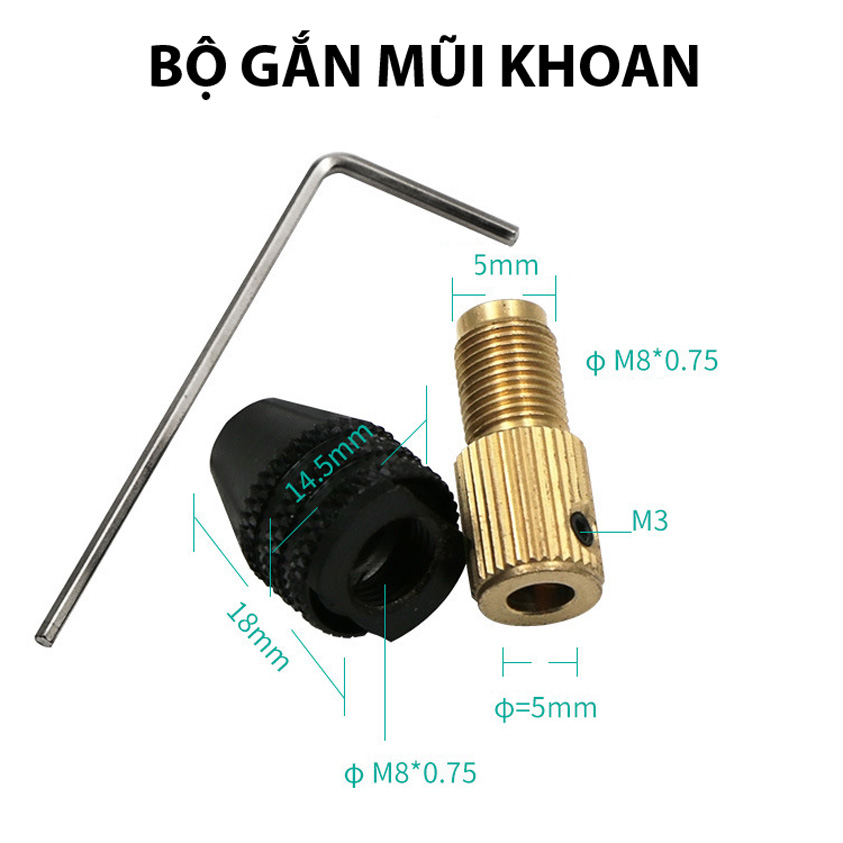 Động cơ 775 mạnh mẽ trục tròn có bạc đạn và quạt tản nhiệt - điện áp DC 12-30V