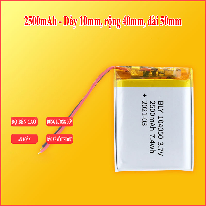 Pin sạc Lipo Polymer - Pin Lithium 3.7V  (có mạch bảo vệ sạc)