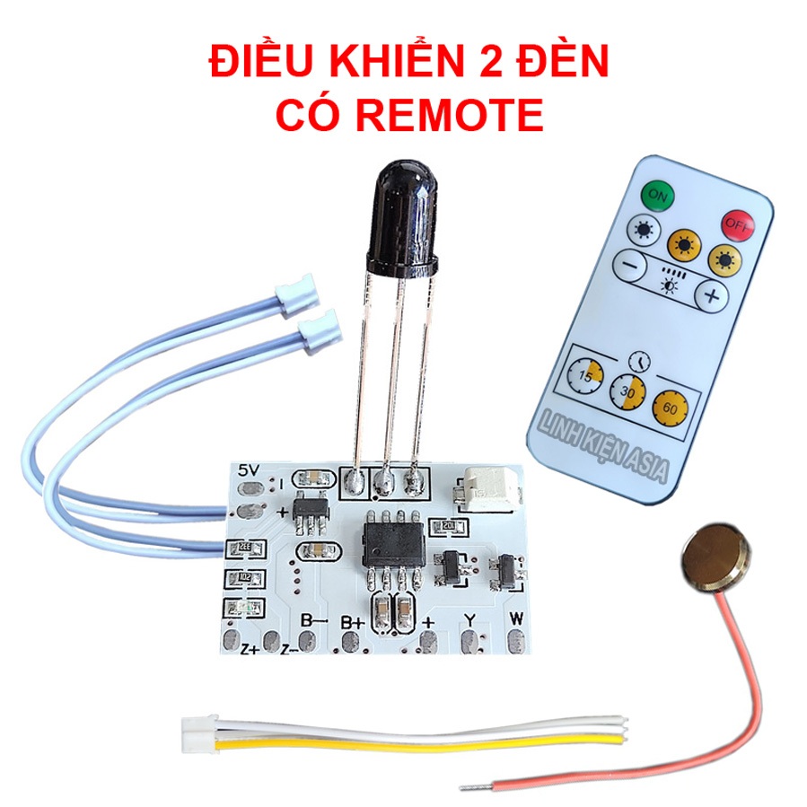 Mạch điều khiển cảm ứng dây đèn led 2 màu vàng + trắng (bán riêng)
