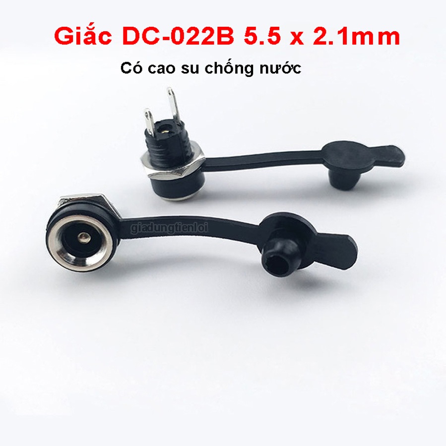 Giắc sạc DC-022B 5.5x2.1mm DC-022C 3.5x1.3mm phi 7.5mm