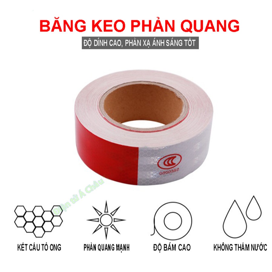 Decal PHẢN QUANG cảnh báo dán xe đạp, xe máy, ô tô, xe tải 5 mét PHẢN QUANG