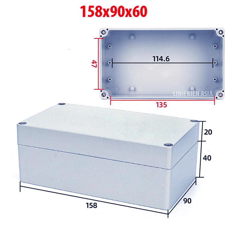 Hộp nhựa có ron chống nước chế loa bluetooth - nhựa ABS siêu bền