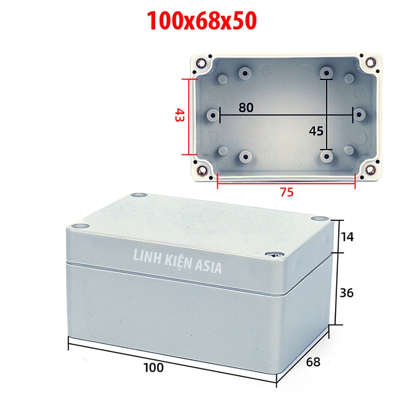Hộp nhựa có ron chống nước chế loa bluetooth - nhựa ABS siêu bền
