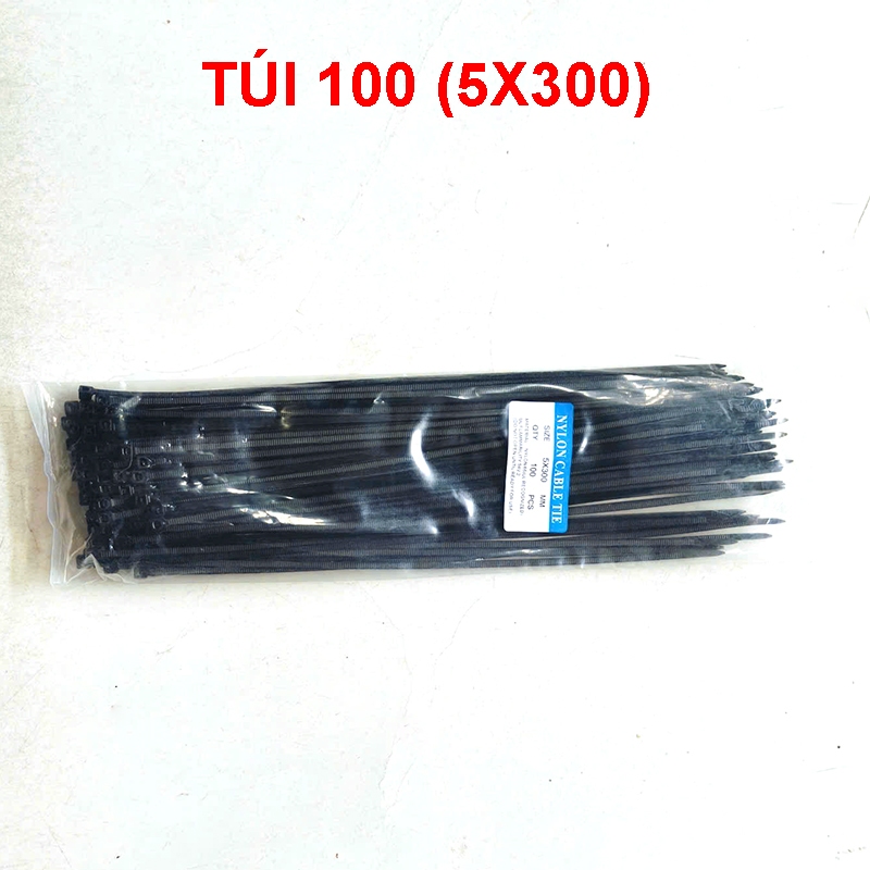 Bịch 100 sợi dây rút nylon tự khóa siêu bền bỉ chịu lạnh