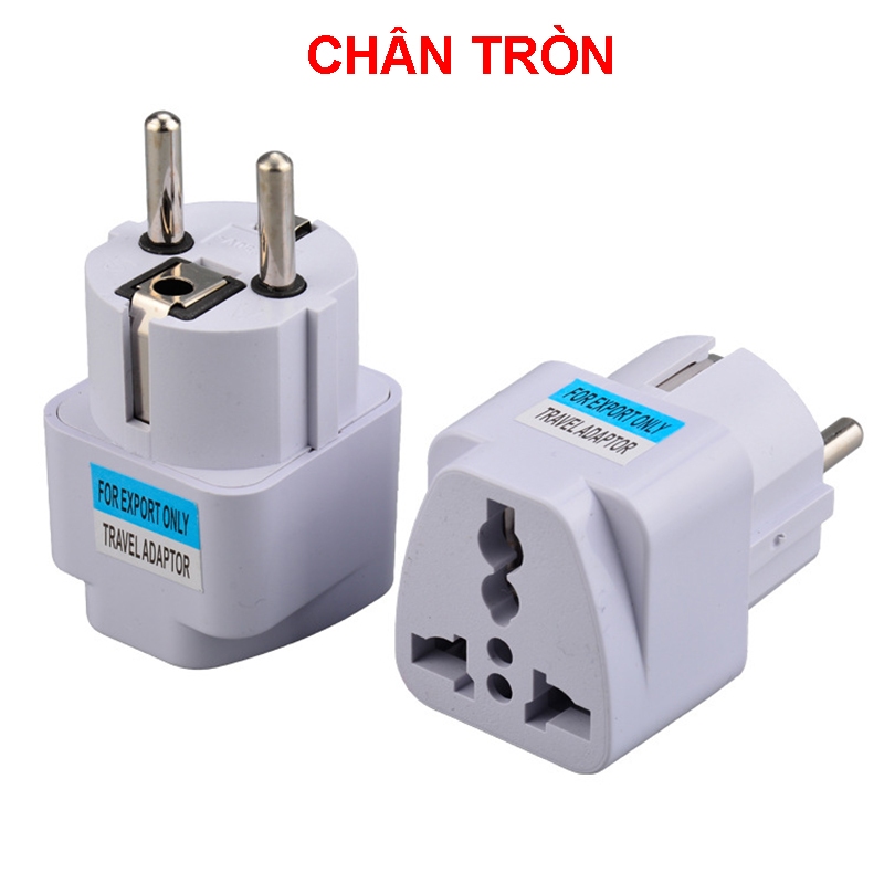 Phích cắm chuyển đổi điện từ 3 chân sang 2 chân nguồn 220V