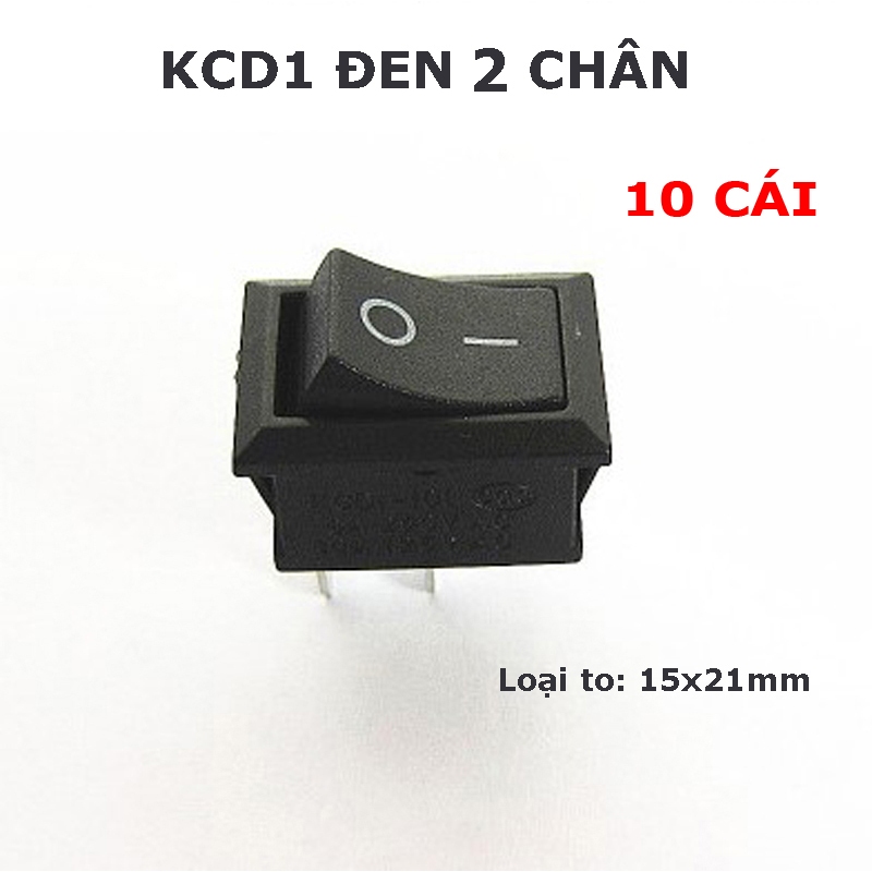 Công tắc rocker KCD1 6A 250V 15x21mm