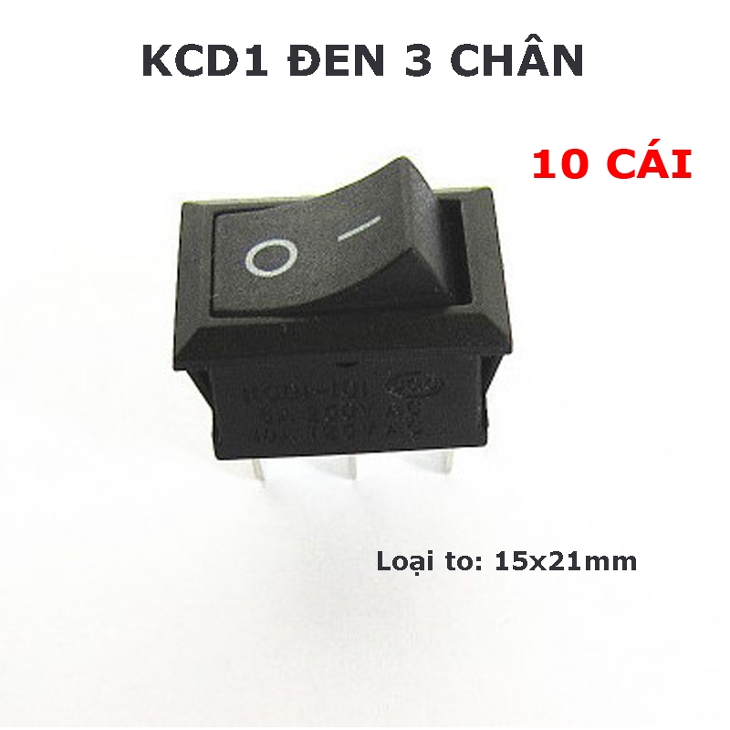 Công tắc rocker KCD1 6A 250V 15x21mm