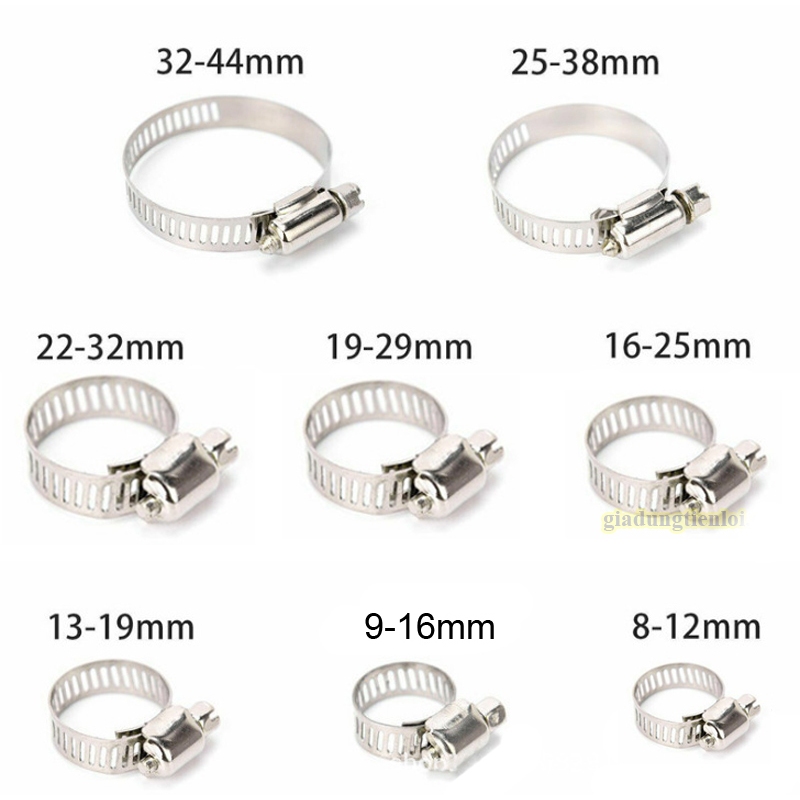 Combo 5 Vòng siết ống - cổ dê- vòng đai siết inox mạ kẽm