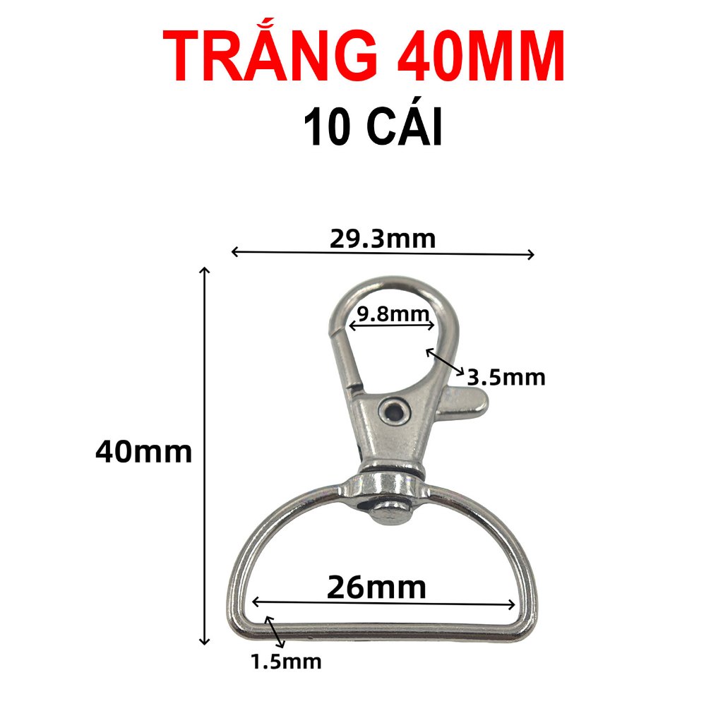 Móc khóa phụ kiện gắn túi hành lý móc treo phụ kiện trang trí
