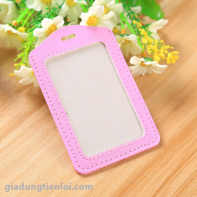 Combo 5 Bao da đựng thẻ ngang 5.4x8.5cm - thẻ đeo bằng da 1 mặt DA - NGANG