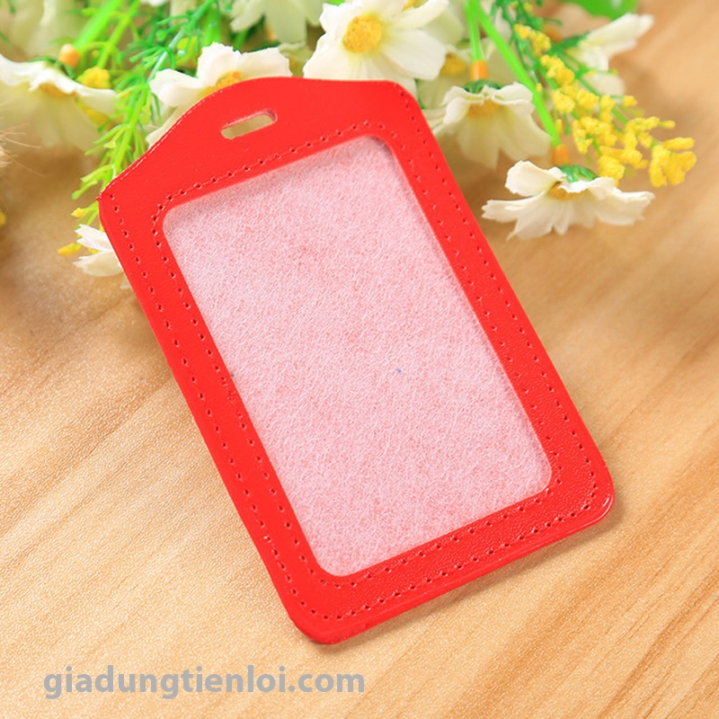 Combo 5 Bao da đựng thẻ ngang 5.4x8.5cm - thẻ đeo bằng da 1 mặt DA - NGANG