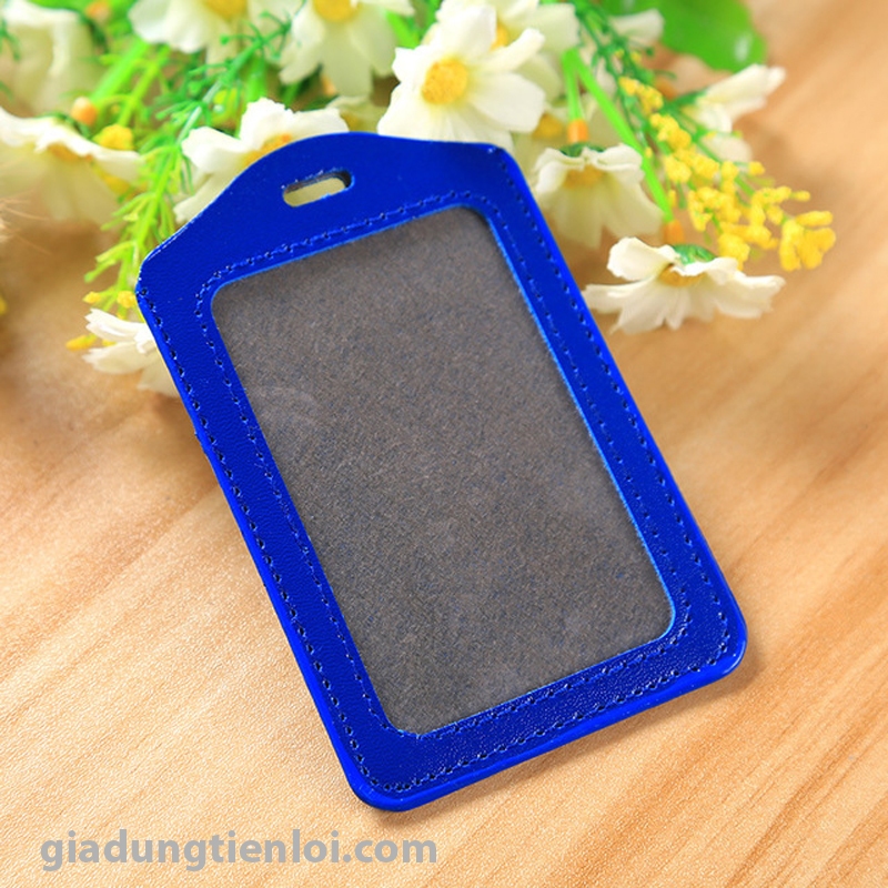 Combo 5 Bao da đựng thẻ ngang 5.4x8.5cm - thẻ đeo bằng da 1 mặt DA - NGANG