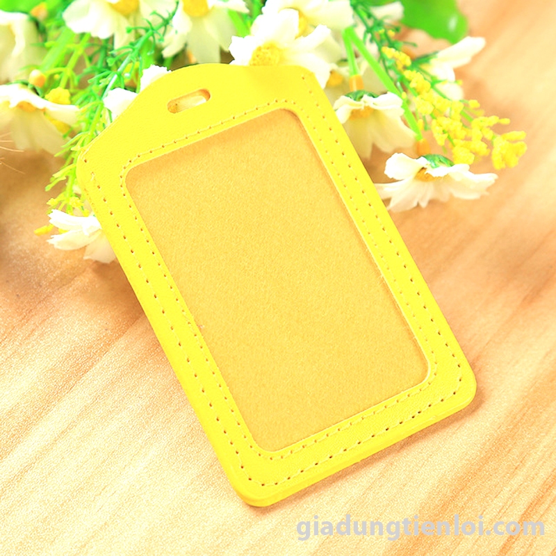 Combo 5 Bao da đựng thẻ ngang 5.4x8.5cm - thẻ đeo bằng da 1 mặt DA - NGANG