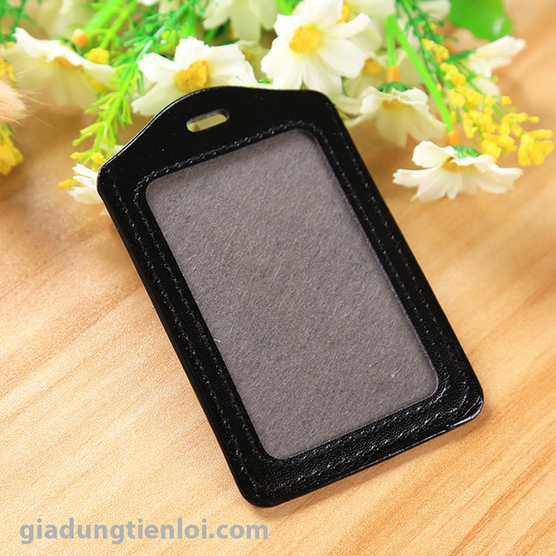 Combo 5 Bao da đựng thẻ ngang 5.4x8.5cm - thẻ đeo bằng da 1 mặt DA - NGANG