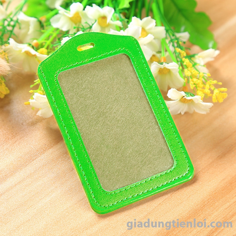 Combo 5 Bao da đựng thẻ ngang 5.4x8.5cm - thẻ đeo bằng da 1 mặt DA - NGANG