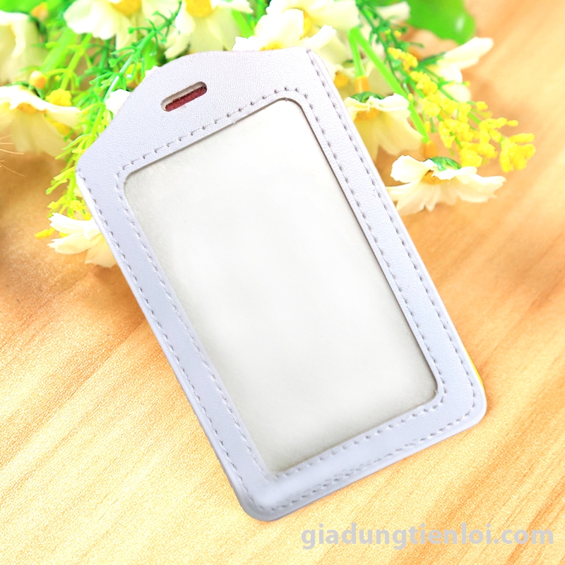 Combo 5 Bao da đựng thẻ ngang 5.4x8.5cm - thẻ đeo bằng da 1 mặt DA - NGANG