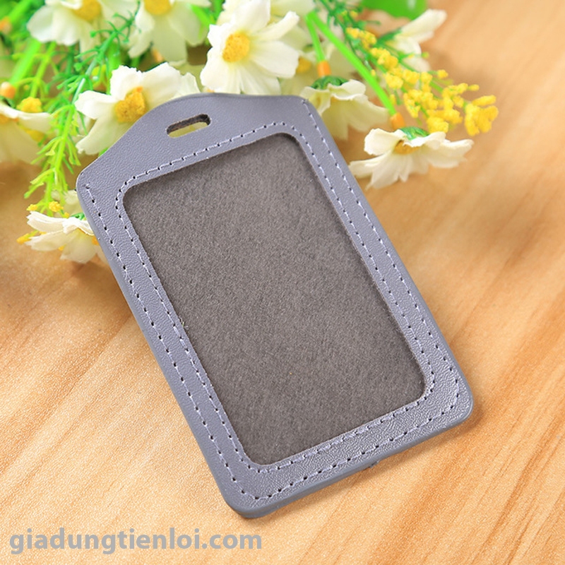 Combo 5 Bao da đựng thẻ ngang 5.4x8.5cm - thẻ đeo bằng da 1 mặt DA - NGANG