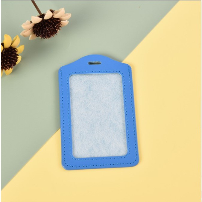 Combo 5 Bao da đựng thẻ ngang 5.4x8.5cm - thẻ đeo bằng da 1 mặt DA - NGANG