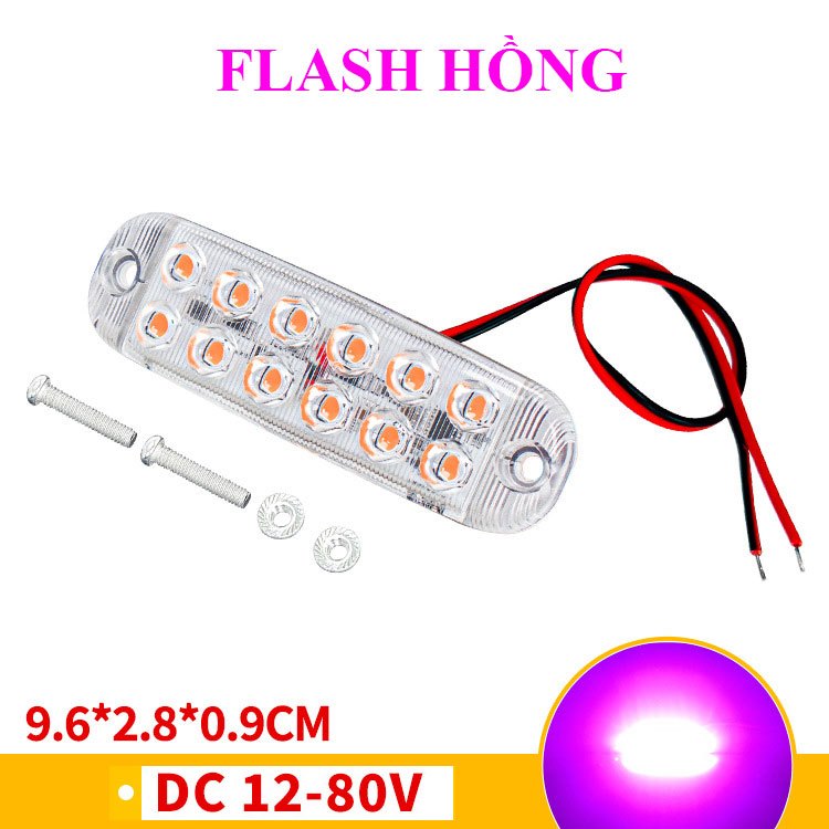 Đèn led cảnh báo nhiều màu sắc auto 12-80V đèn chớp flash độ sáng cao