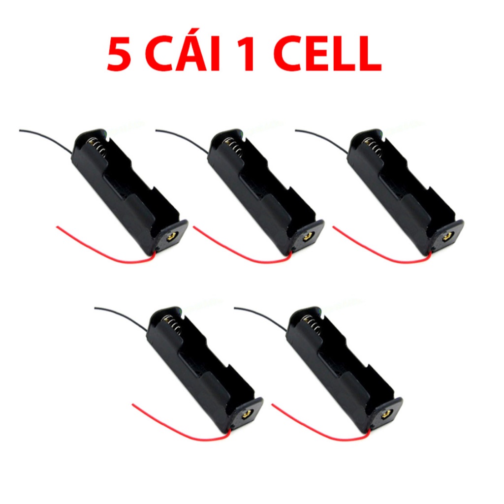 Đế gắn pin 18650 SONG SONG - khay đựng pin có dây - đế lò xo gắn pin 1/2/3/4 cell li-ion