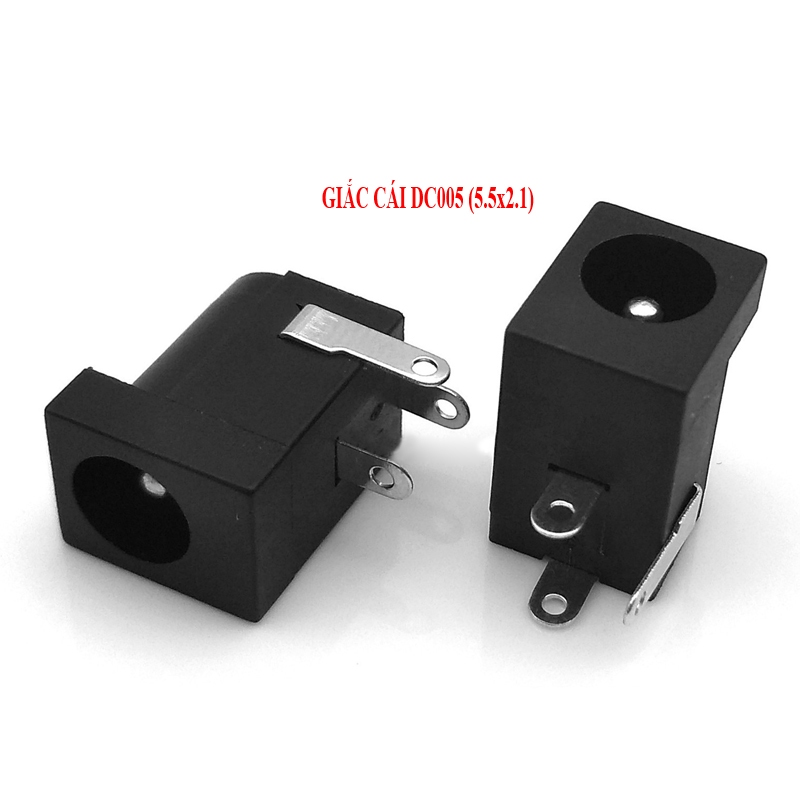 Combo 10 giắc cắm nguồn DC-005 5.5x2.1mm - giắc cái chân hàn