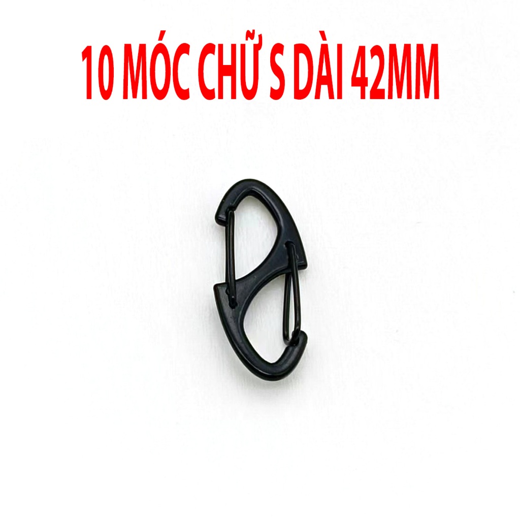 Combo 10 Móc khóa S8 có lò xo hợp kim kẽm phụ kiện đeo ba lô