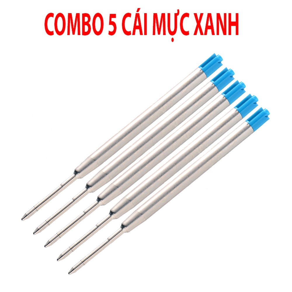 Combo 5 Ruột bút bi kiểu xoay 10cm - ruột bút ký tên bằng kim loại