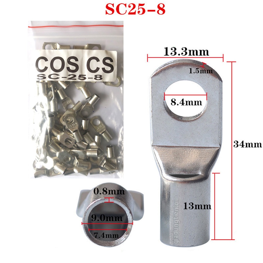 Combo Đầu COS SC bằng đồng mạ si chống oxi hóa