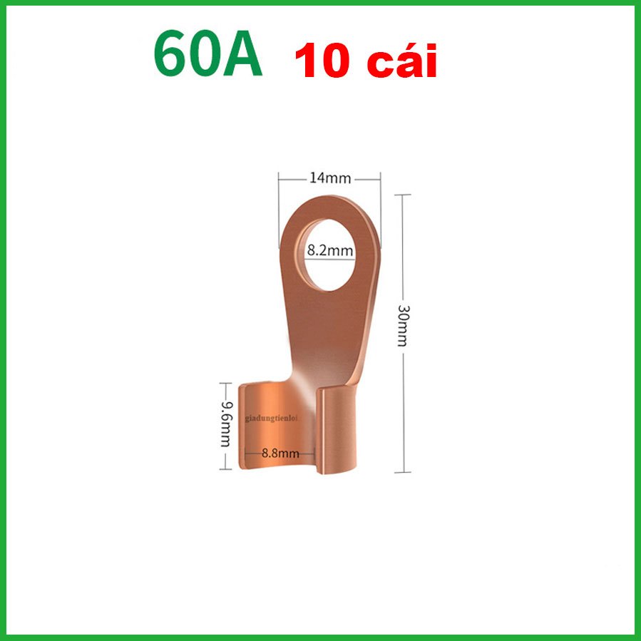 Combo 5/10 Đầu COS Đồng OT nối dây cỡ nhỏ cỡ lớn đủ Ampe