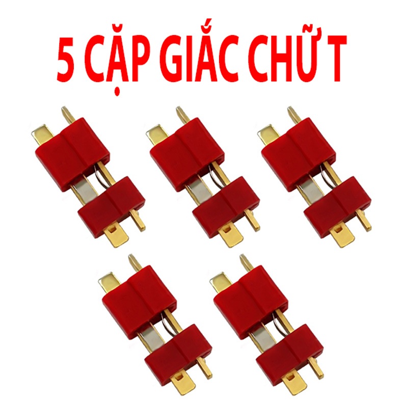 5 Cặp giắc chữ T chân đồng nguyên chất chịu nhiệt cao