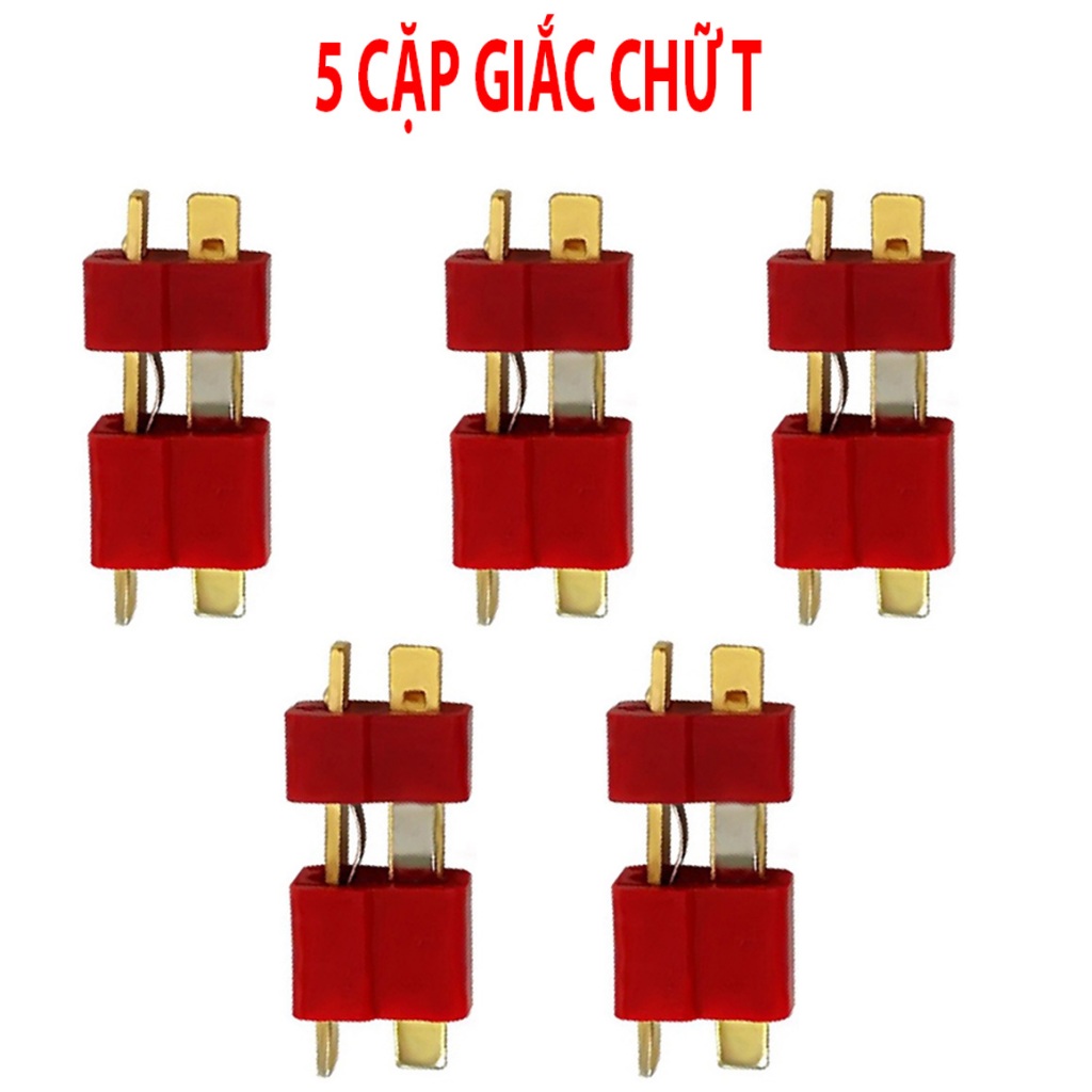 5 Cặp giắc chữ T chân đồng nguyên chất chịu nhiệt cao