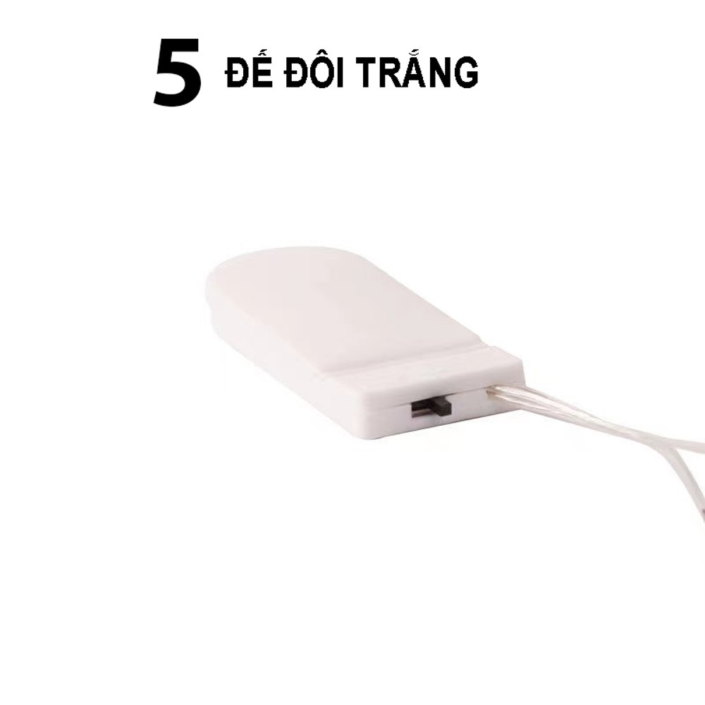 Combo 5 Đế nhựa gắn pin nút có công tắc CR2032 có dây và nắp đậy, hộp đựng pin cút áo