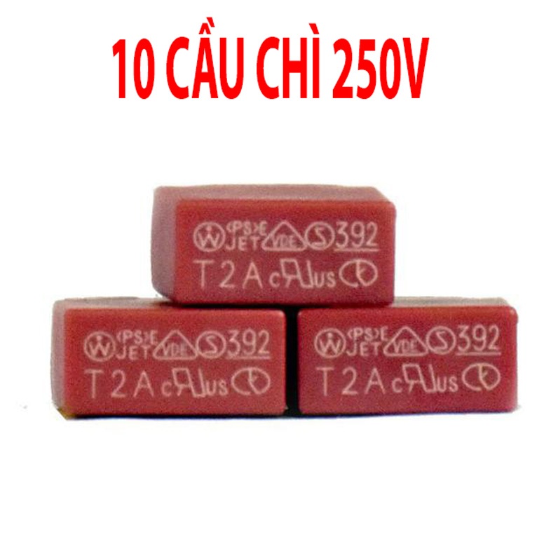 Combo 10 Cầu chì 250V kích thước 8*4*8mm