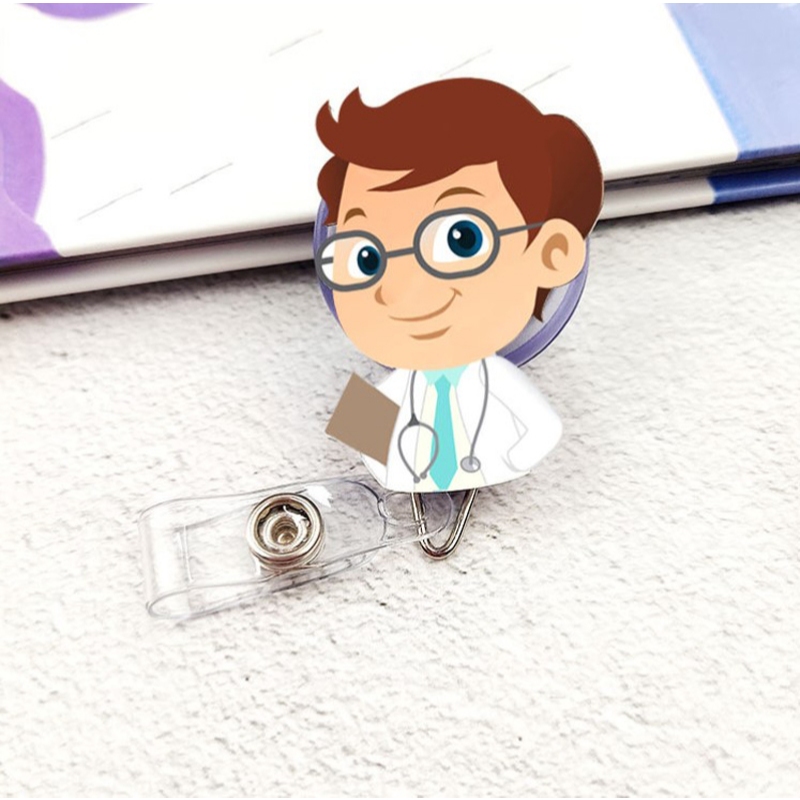 Combo 5 Kẹp thẻ đeo bảng tên Bác sĩ, Điều Dưỡng, Dược sỹ, y tế