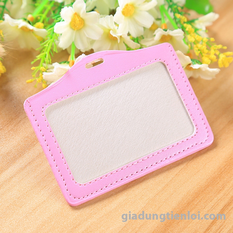 Combo 5 Bao da đựng thẻ ngang 5.4x8.5cm - thẻ đeo bằng da 1 mặt DA - NGANG